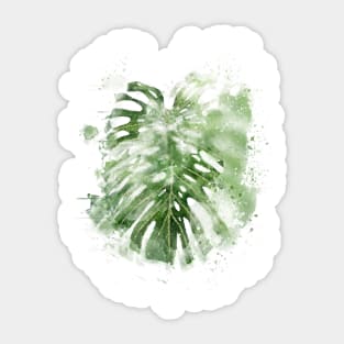 Monstera Leaf- Abstract Tropical Art Sticker